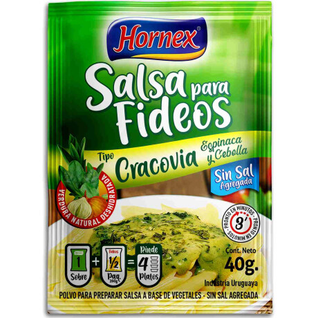 SALSA HORNEX SIN SAL 40G DORATA SALSA HORNEX SIN SAL 40G DORATA