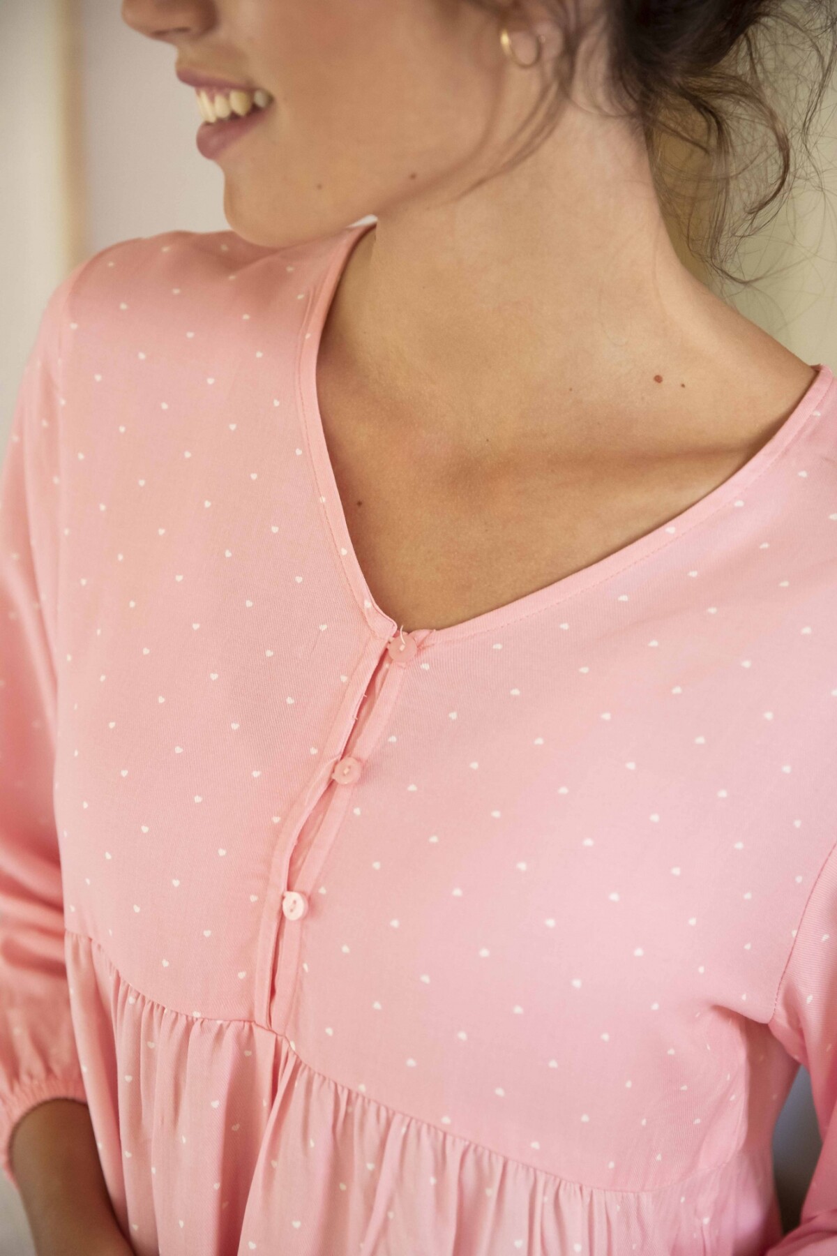 Camisón C/volados Rosado