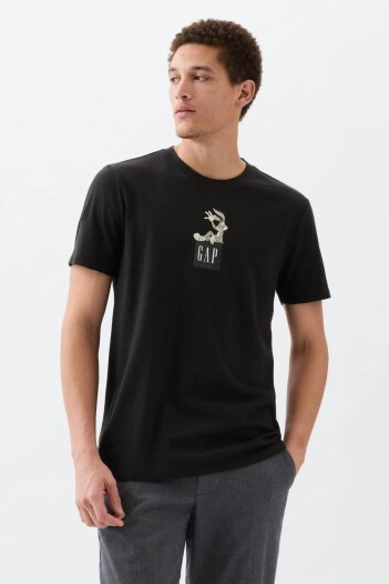 Remera Logo Gap Looney Tunes Hombre Moonless Night