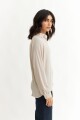 Blusa manga ranglán BEIGE