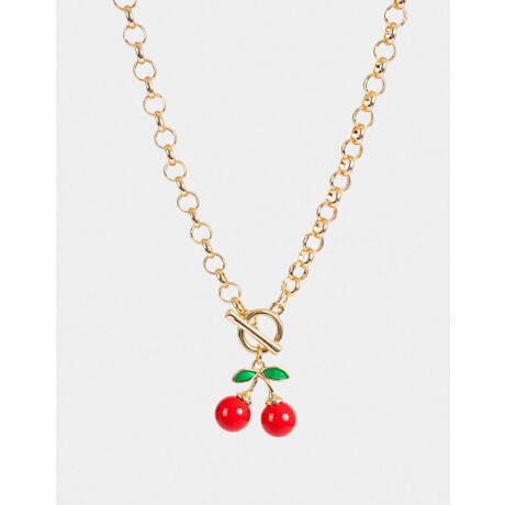 Collar Con Fruta Dorado