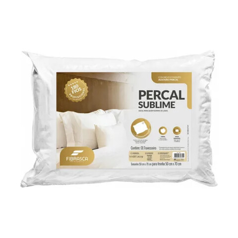 Almohada Percal Sublime Fibrasca 100% Algodón 180 Hilos U