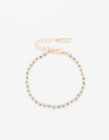 Pulseras Flexibles Perla Pulsera Flexible Con Perlas - Dorado