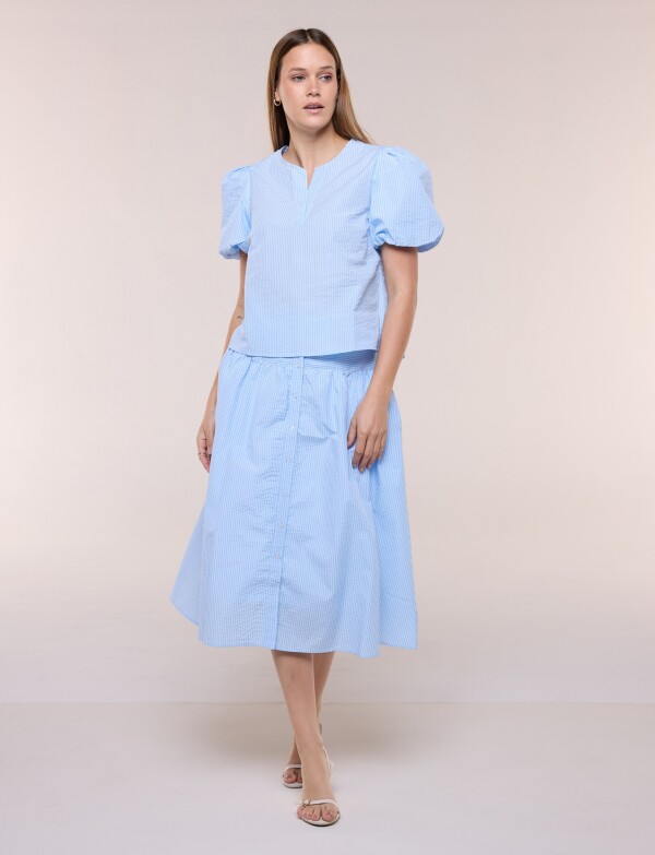 Blusa Con Mangas Abullonadas CELESTE