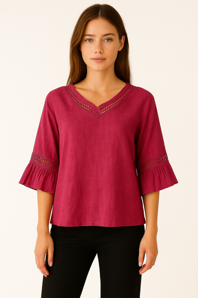 Blusa Surnia - Rojo Coral 