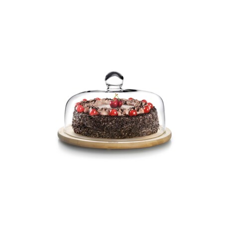 Campana de Cristal con Base de Madera 30 cm Campana de Cristal con Base de Madera 30 cm