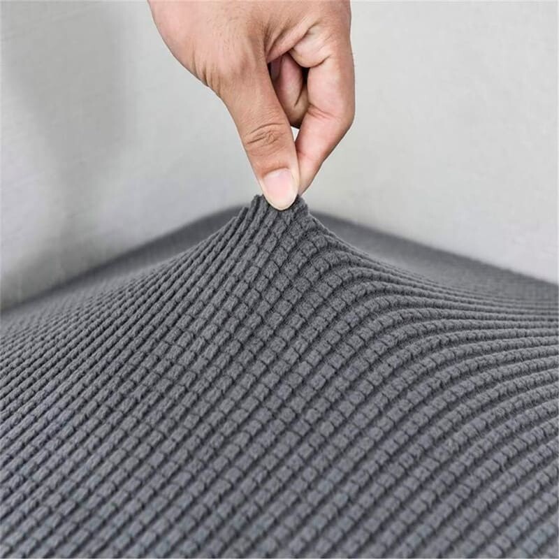 Funda para almohadón de sillón gris