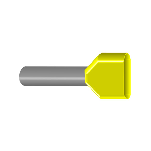 Terminal tipo pino p/2 cond., cal. 2x6mm2 amarillo HI7135