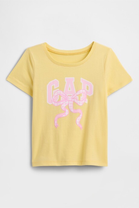 Remera Logo Gap Manga Corta Toddler Niña Spring Yellow