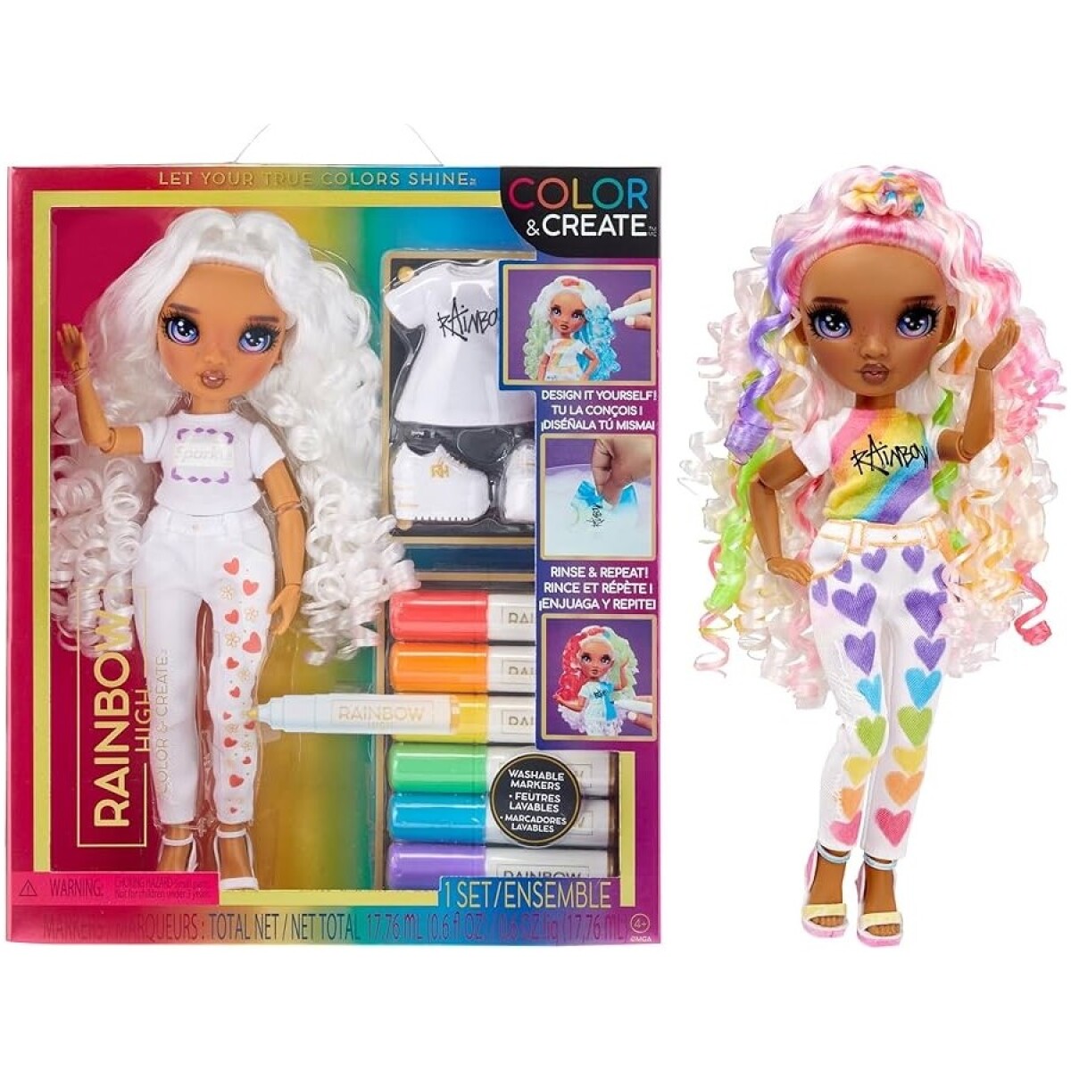 Muñeca Rainbow High Color Create Surtido - MORADO 