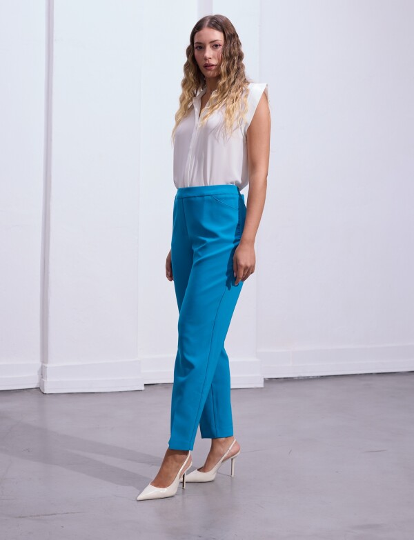 Pantalon Pull On Cla TURQUESA