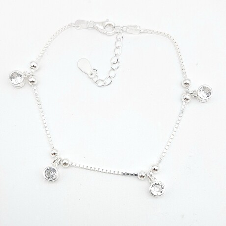 Pulsera de plata 925 con circonias, PUNTO DE LUZ. Pulsera de plata 925 con circonias, PUNTO DE LUZ.