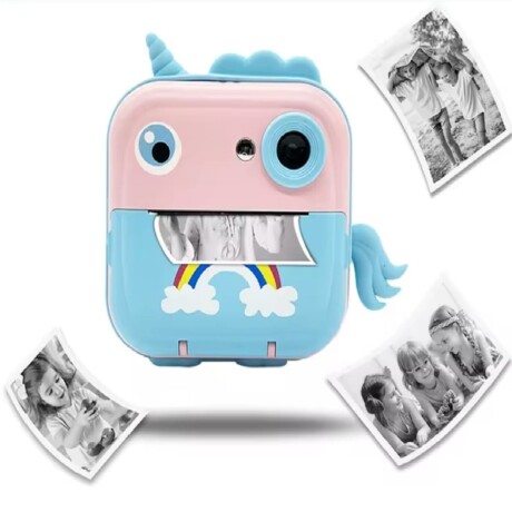 Cámara Instantánea Infantil Recargable UNICORNIO-ROSA