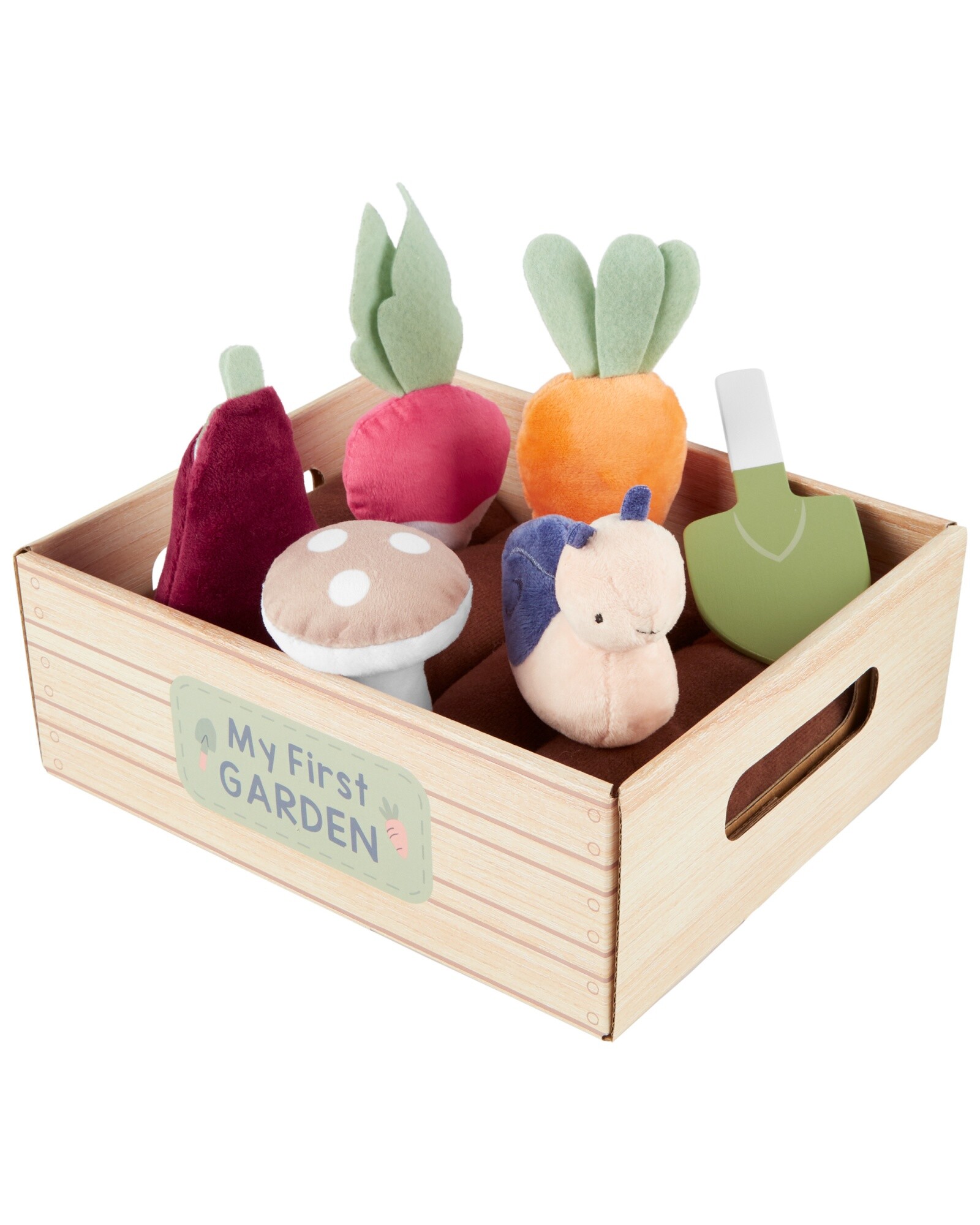 Juego de jardín de peluche, 8 piezas Sin color