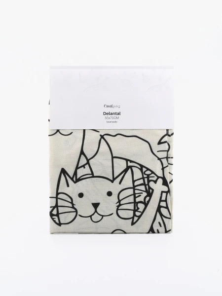 DELANTAL CATS NATURAL