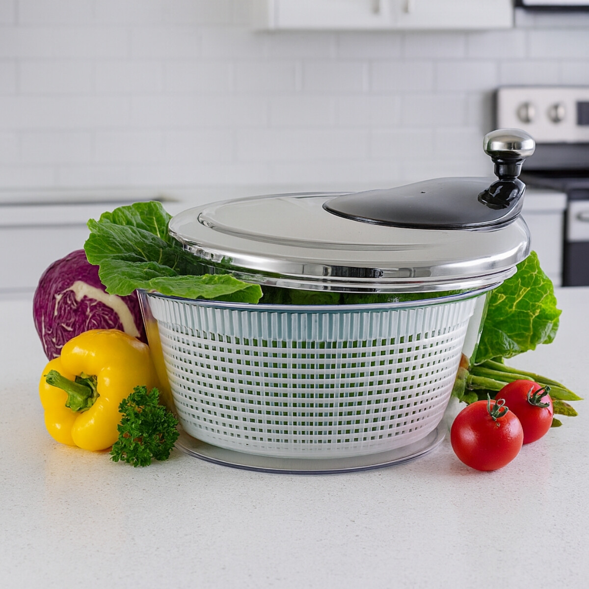 Centrifugador de verduras acrílico 