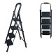 Escalera Tijera 4 Escalones De metal/plastico Negro