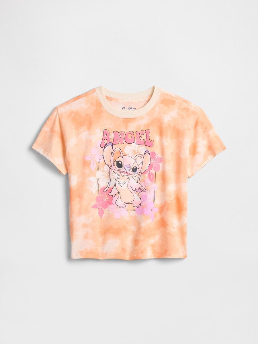 Remera Disney Niña - Orange Tie Dye 