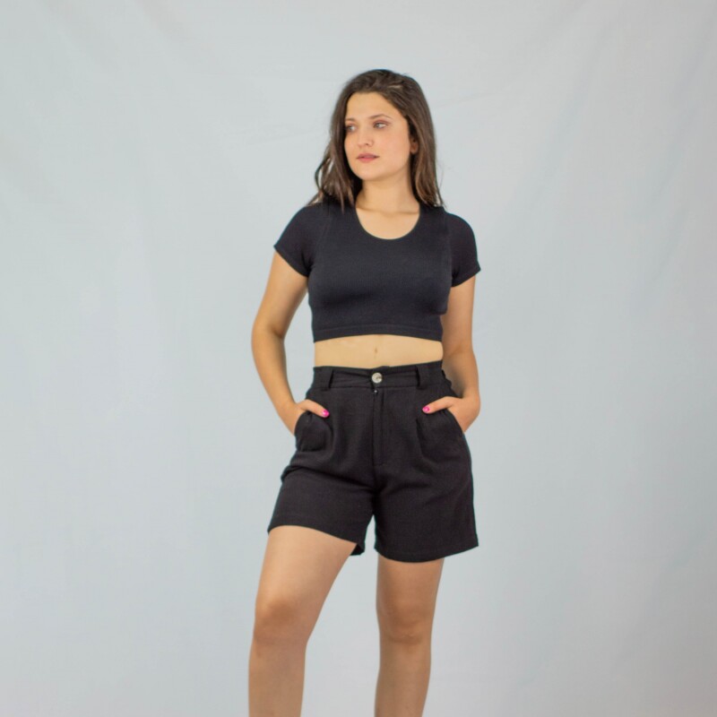Short Dama Lino Slowly Black