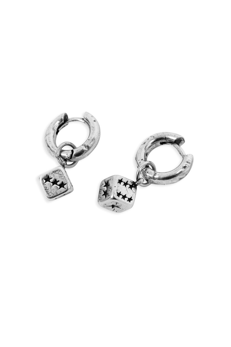 Twojeys Dice Earrings Plata Plata