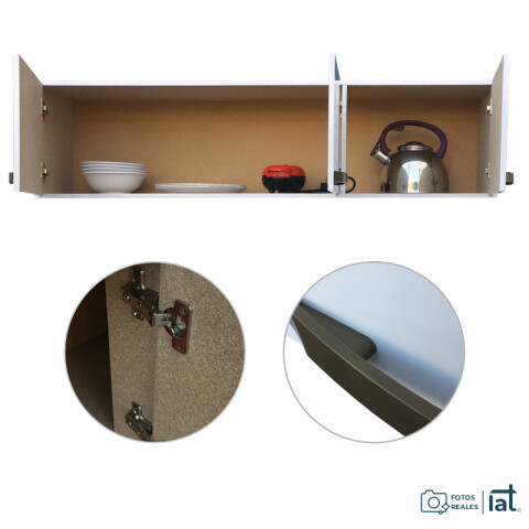 Bajo Mesada 3 Puertas 2 Cajones + Pileta Central Tramontina Acero Inoxidable + Aéreo 3 Puertas - Blanco Bajo Mesada 3 Puertas 2 Cajones + Pileta Central Tramontina Acero Inoxidable + Aéreo 3 Puertas - Blanco