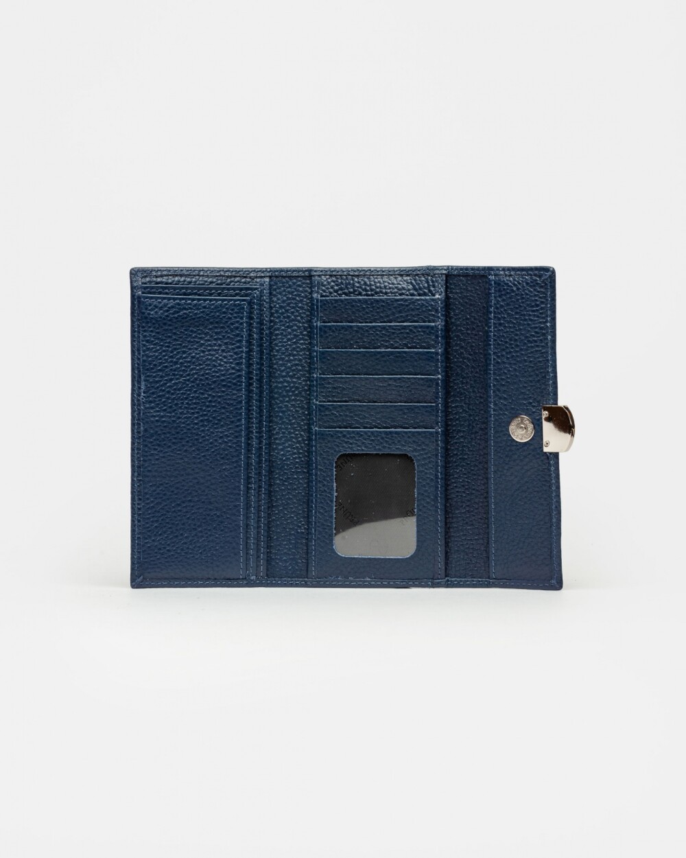 Billetera Marga en cuero graneado Marine Blue