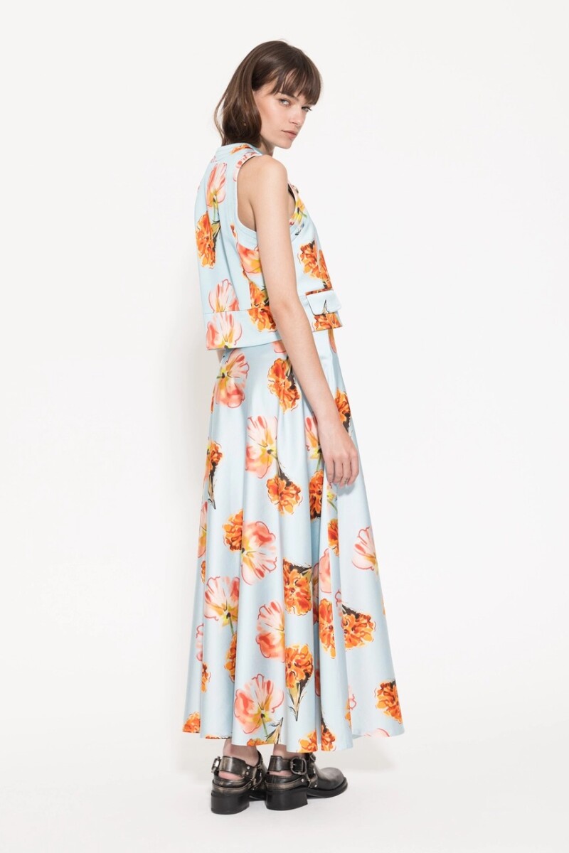 POLLERA MAGNOLIA Celeste