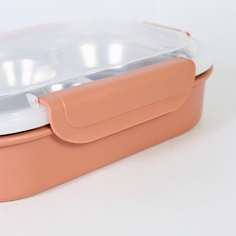 TUPPER INOX/ROSA C/DIVISIONES 26X19X6.5CM Unica