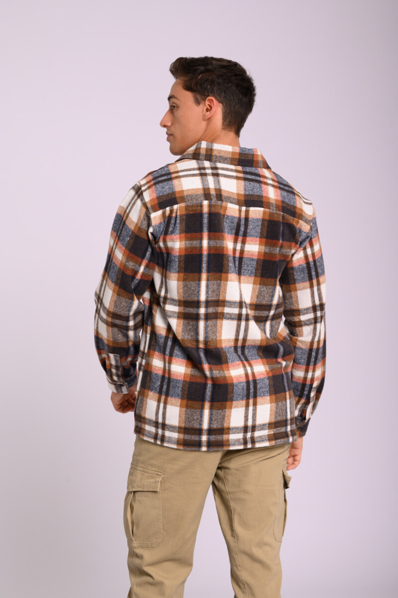 Sobrecamisa a cuadros Terracota