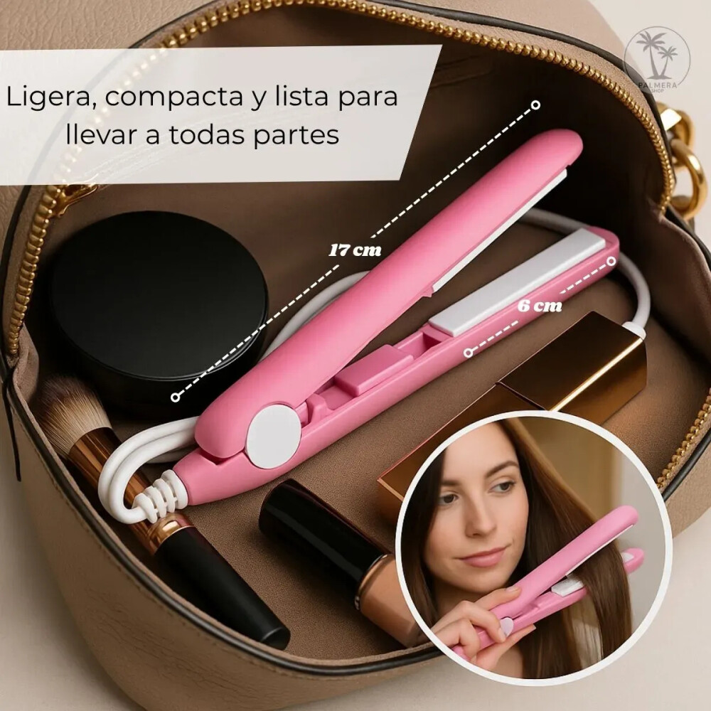 Mini planchita de pelo Rosa