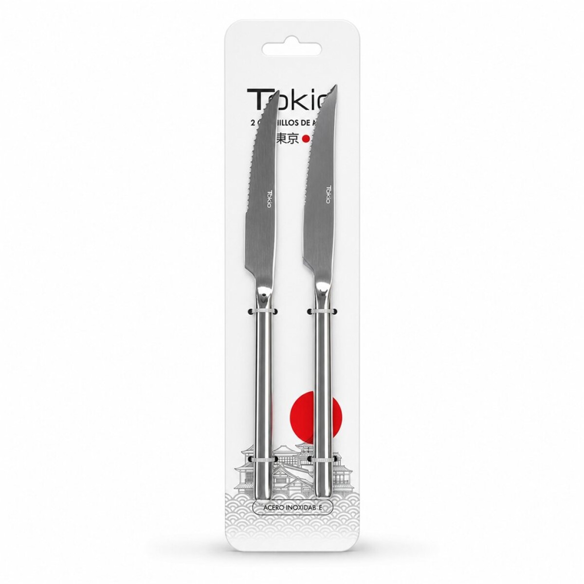 SET X2 CUCHILLO DE MESA 22.8CM ACERO TOKIO 