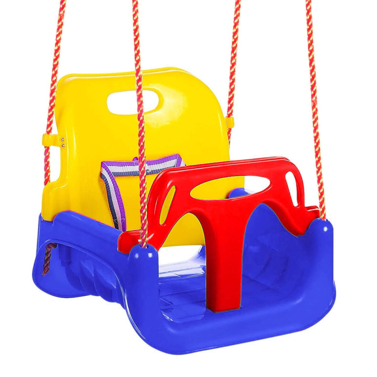 Hamaca Infantil 3en1 Adaptable Bebé Niño Plástico c/Cuerdas - Azul 