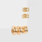 Bijou Cuff De metal Set De Aros Chunky - Dorado