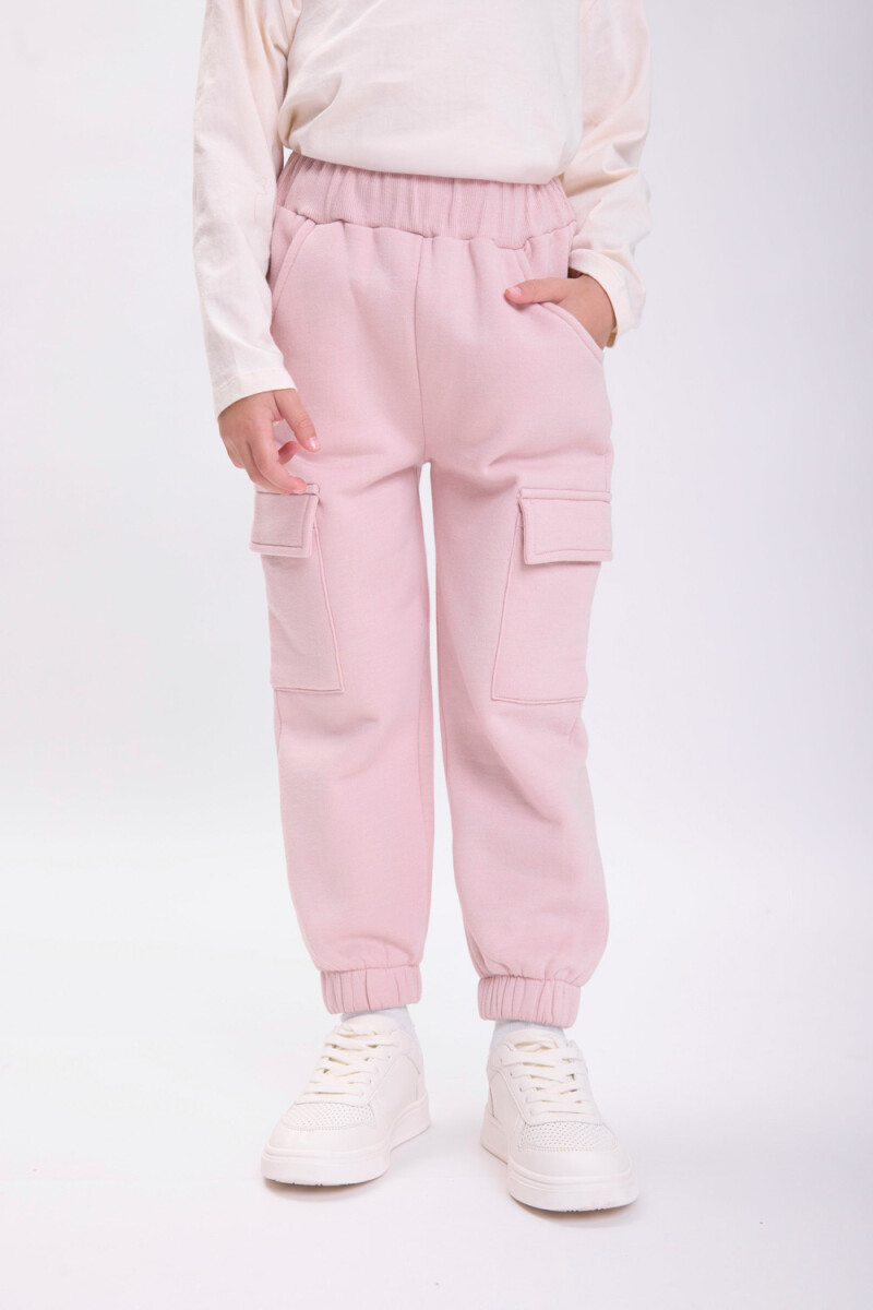 Pantalón deportivo cargo - Rosa 