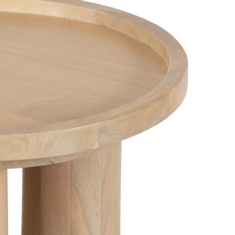 MESA AUXILIAR MDF-Y-MADERA NATURAL-BEIGE CYLINDER NATURAL