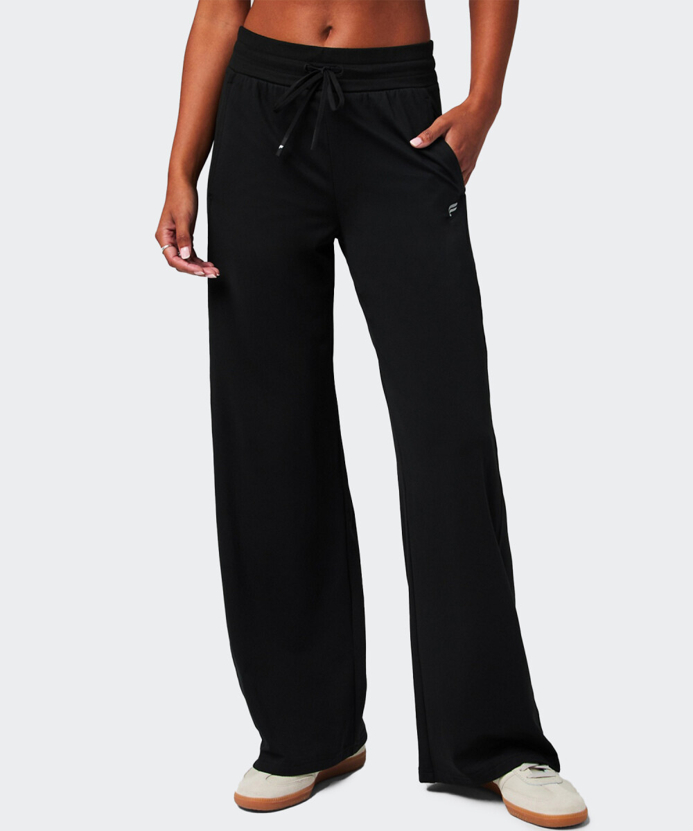 Pantalón Fabletics Wide Leg Cloud Jersey - Negro 