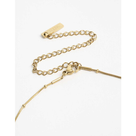 Cadena Corta Con Dije, Acero Dorado