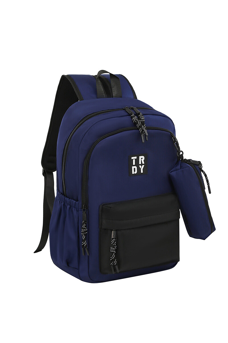 Mochila con cartuchera Trendy Azul