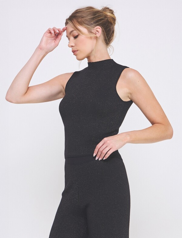 Top Lurex NEGRO