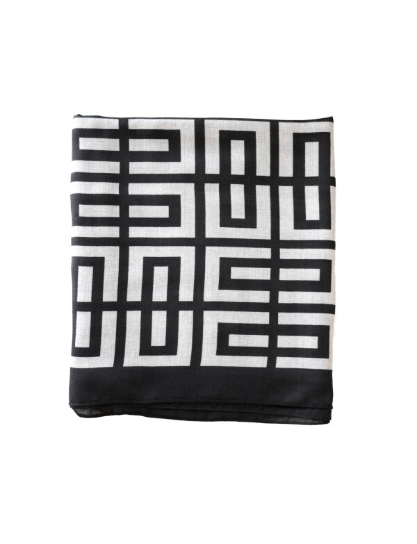 Pashmina Geometrica NEGRO/BEIGE