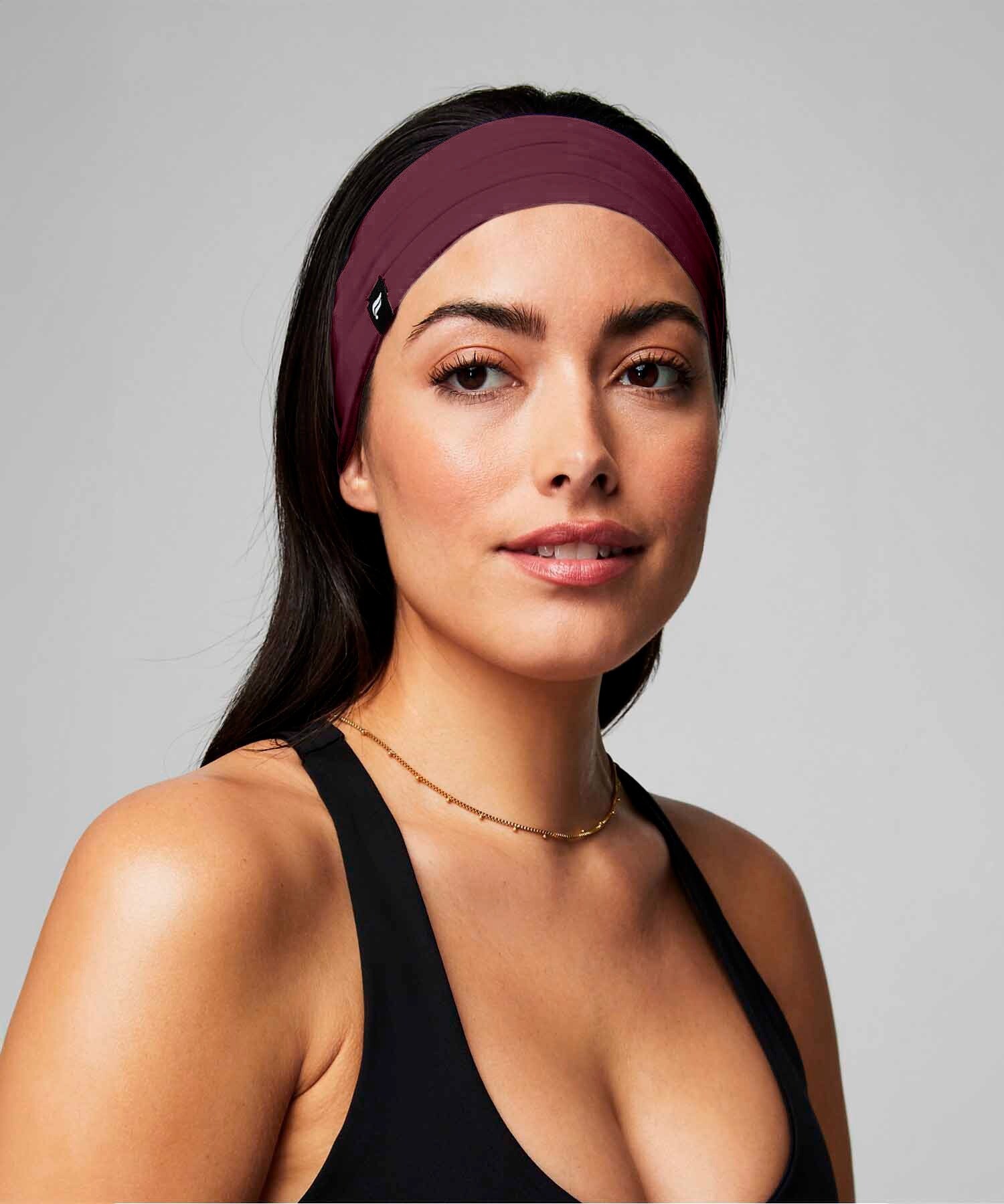 Vincha Elástica The Live-In Headband Mujer Oxblood