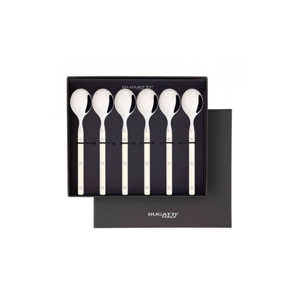 BUGATTI ALLEGRA 6PZ CUCHARA CAFÉ GIFT BOX MARFIL 