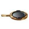 Plancha hierro redonda soporte madera 20cm SANTAN Plancha hierro redonda soporte madera 20cm SANTAN