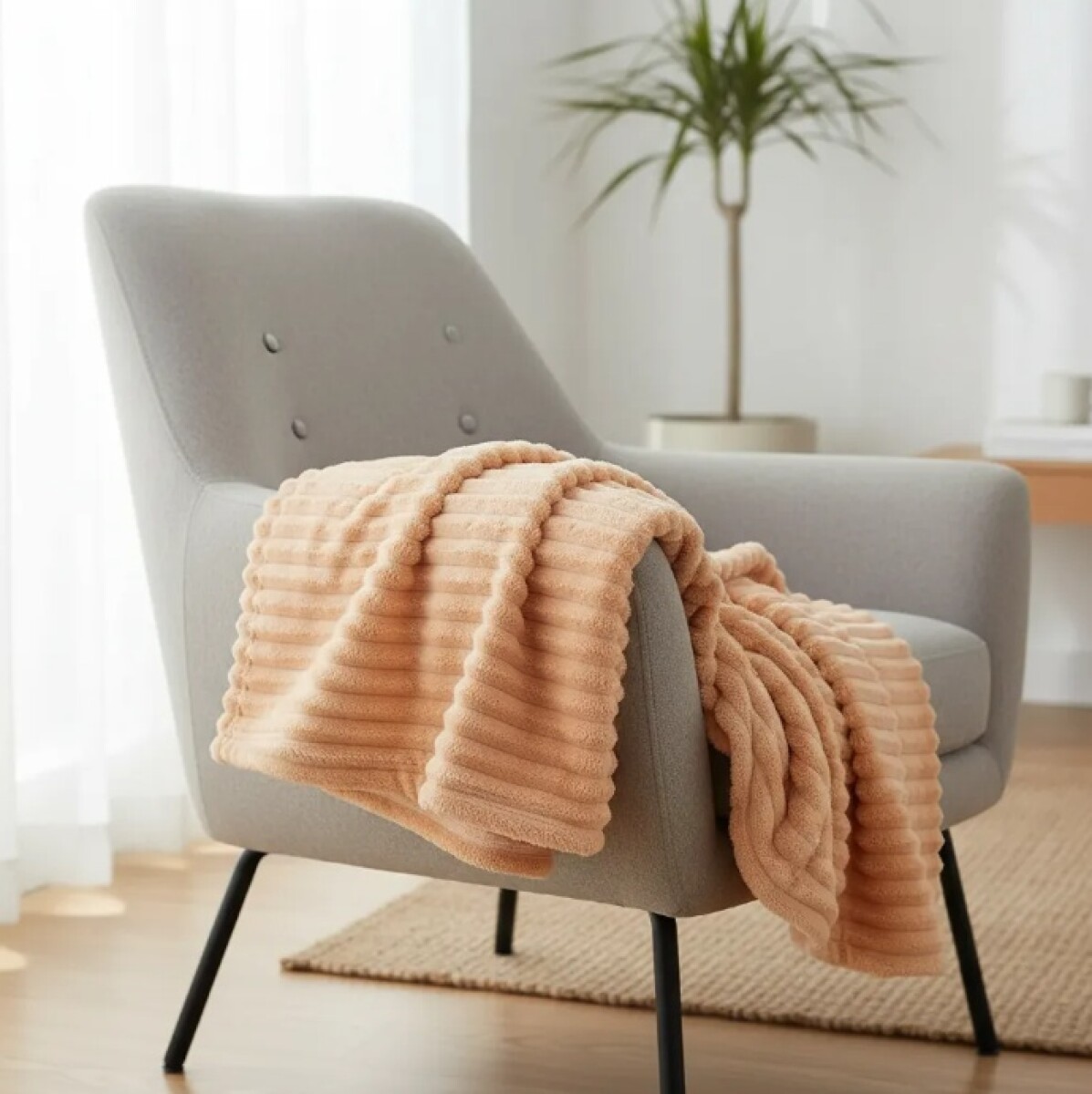 Manta Frazada Polar Invierno 2 plazas - Amarillo 