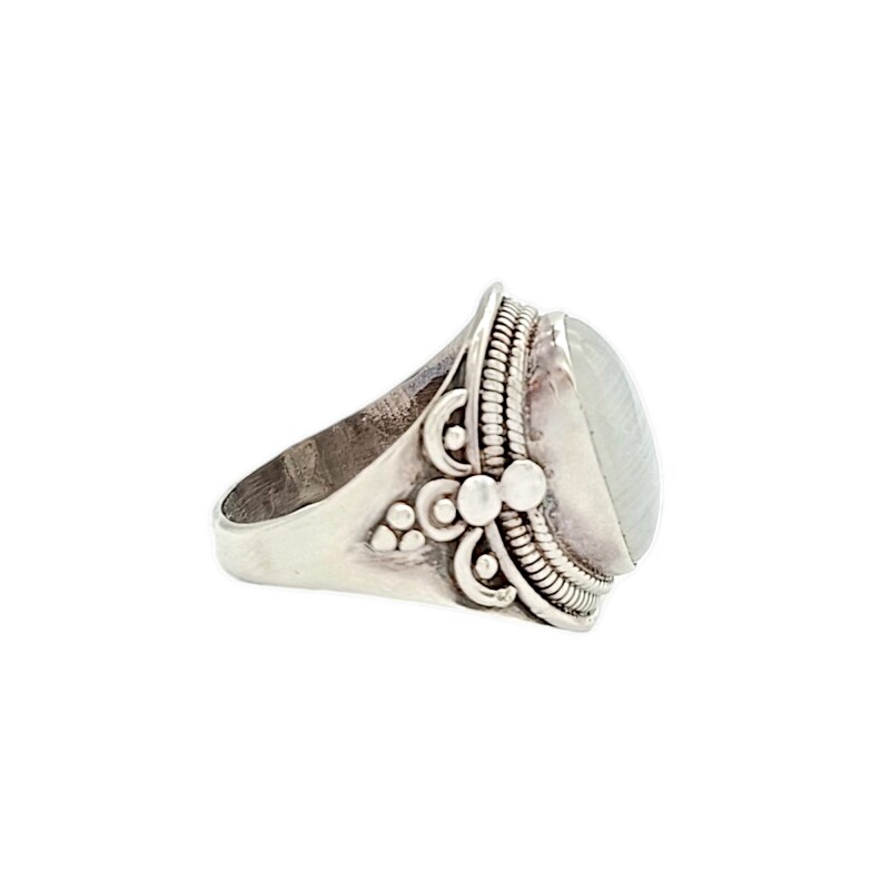 Anillo Oval-Plata 925-Piedra Luna-AN3086 conpiedra