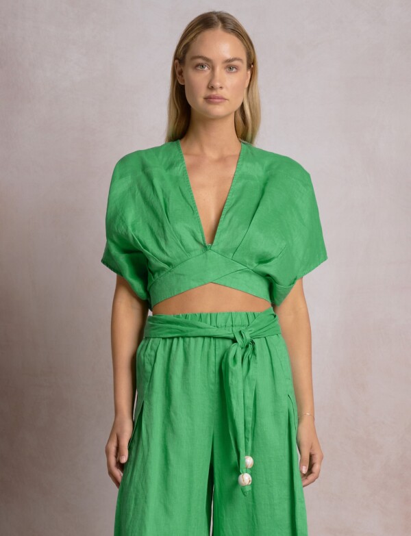 Top Lino Lazo VERDE