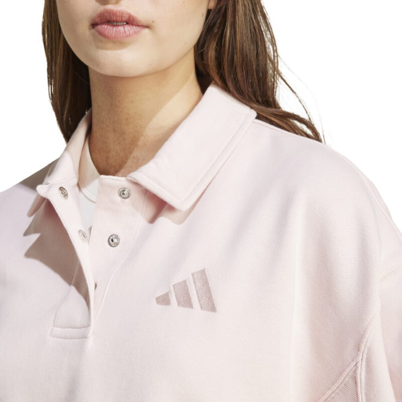 Remera Adidas French Terry Polo de Mujer - IY6795 Rosado