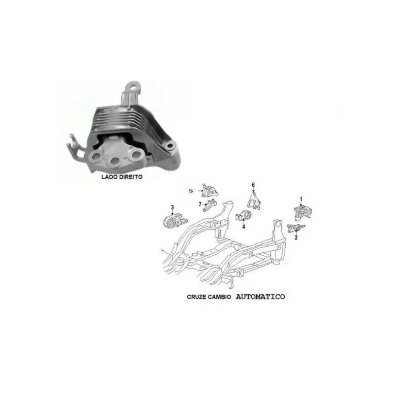 SOPORTE DE MOTOR DERECHO Soporte De Motor Derecho