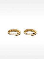 Aros Personalizables Plata 925 Con Circonitas dorado
