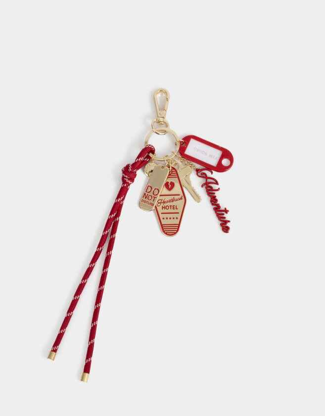 Llavero Metal Llavero Y Charm Multidijes Travel - Dorado